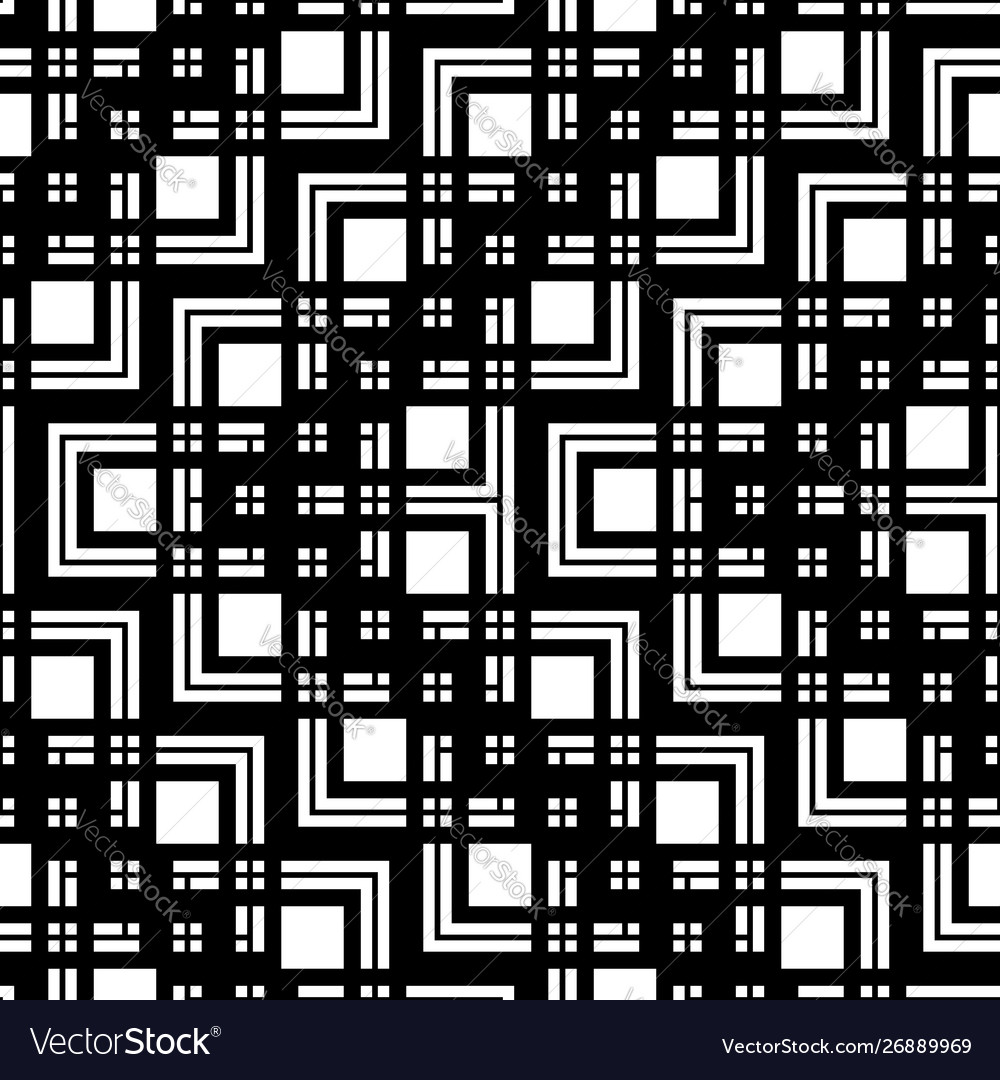 Design seamless monochrome grid pattern vector image Design seamless monochrome grid pattern