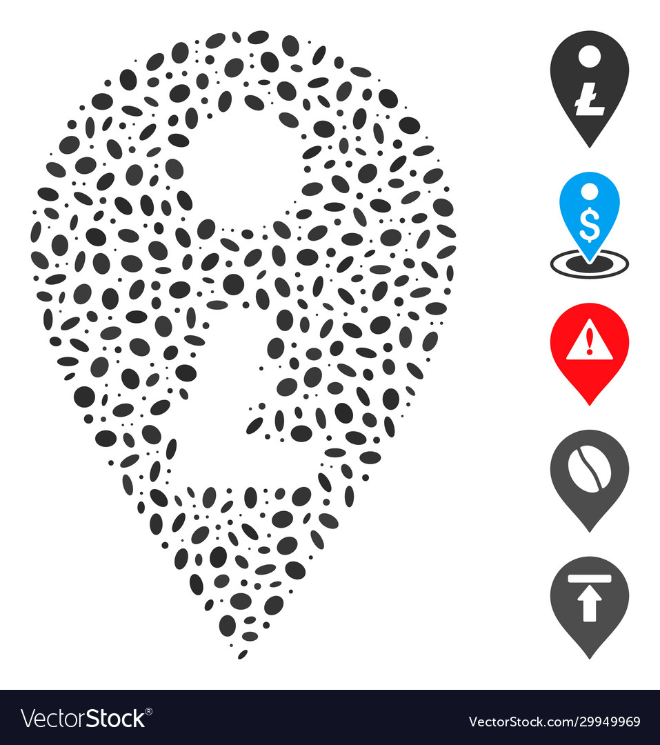 Ellipse mosaic litecoin map marker