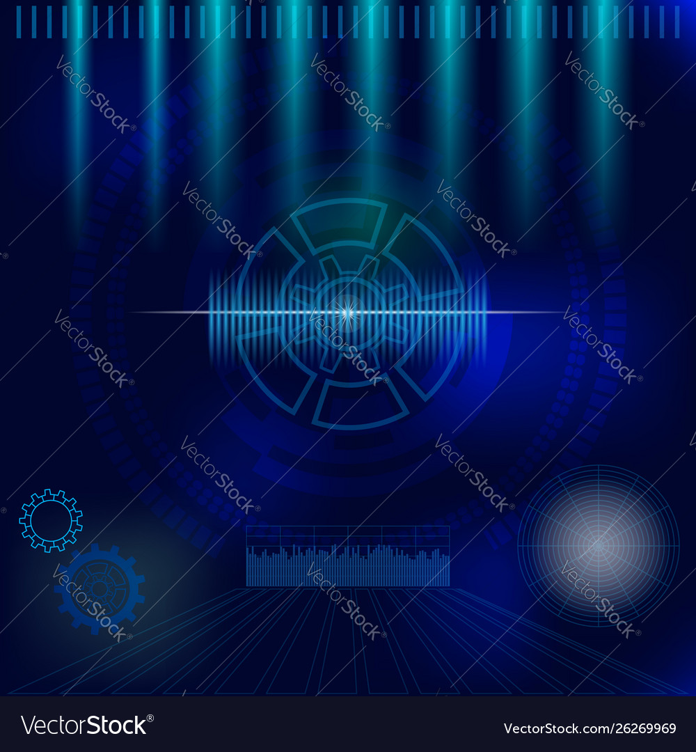 Futuristic user interface background vector image Futuristic user interface background