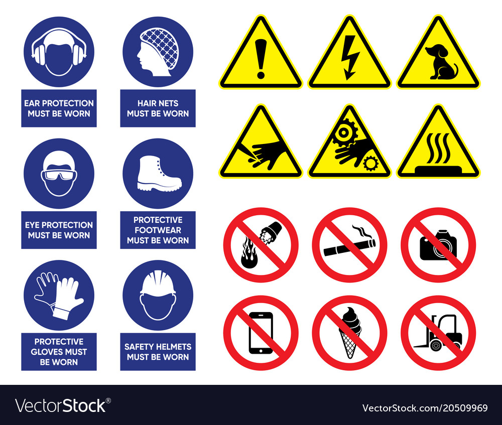 Health And Safety Signs Royalty Free Vector Image