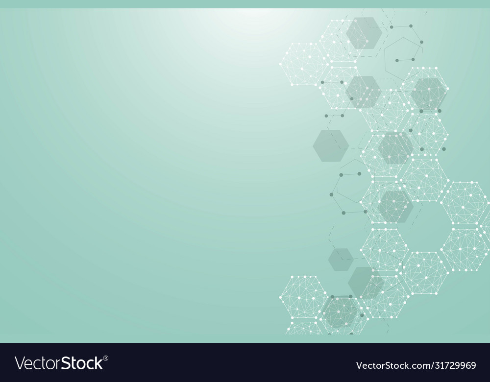 Hexagonal abstract background big data vector image Hexagonal abstract background big data