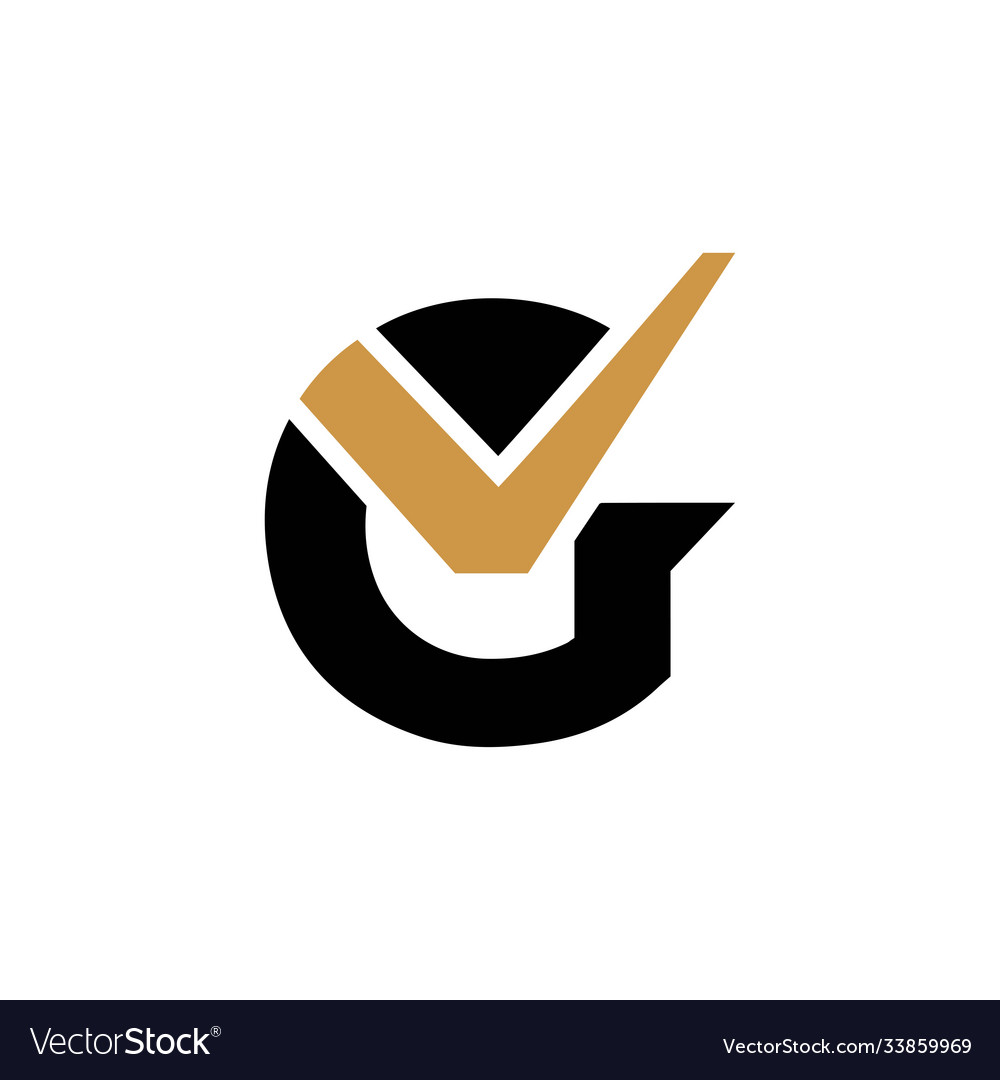 Initial letter vg or gv logo design template