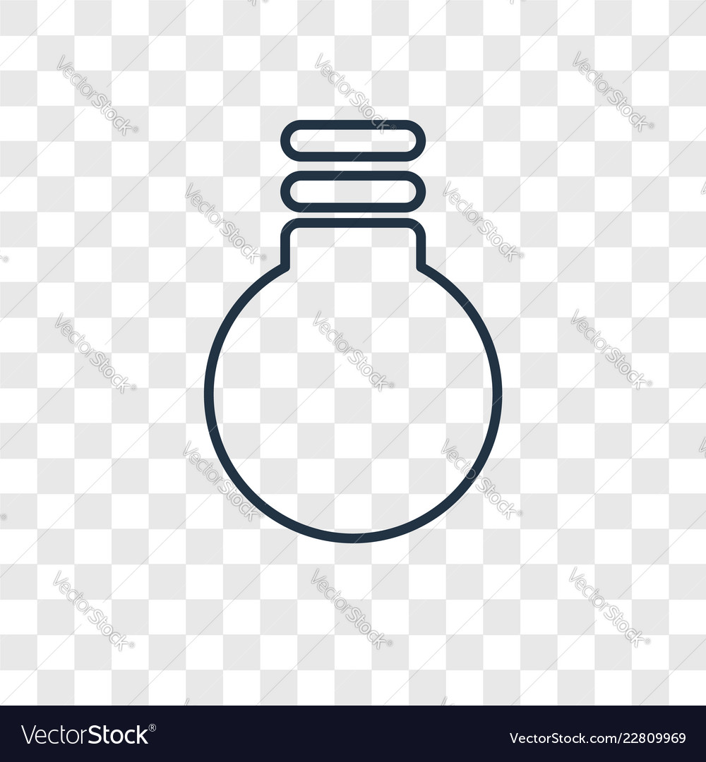 Light bulb concept linear icon isolated vector image Light bulb concept linear icon isolated