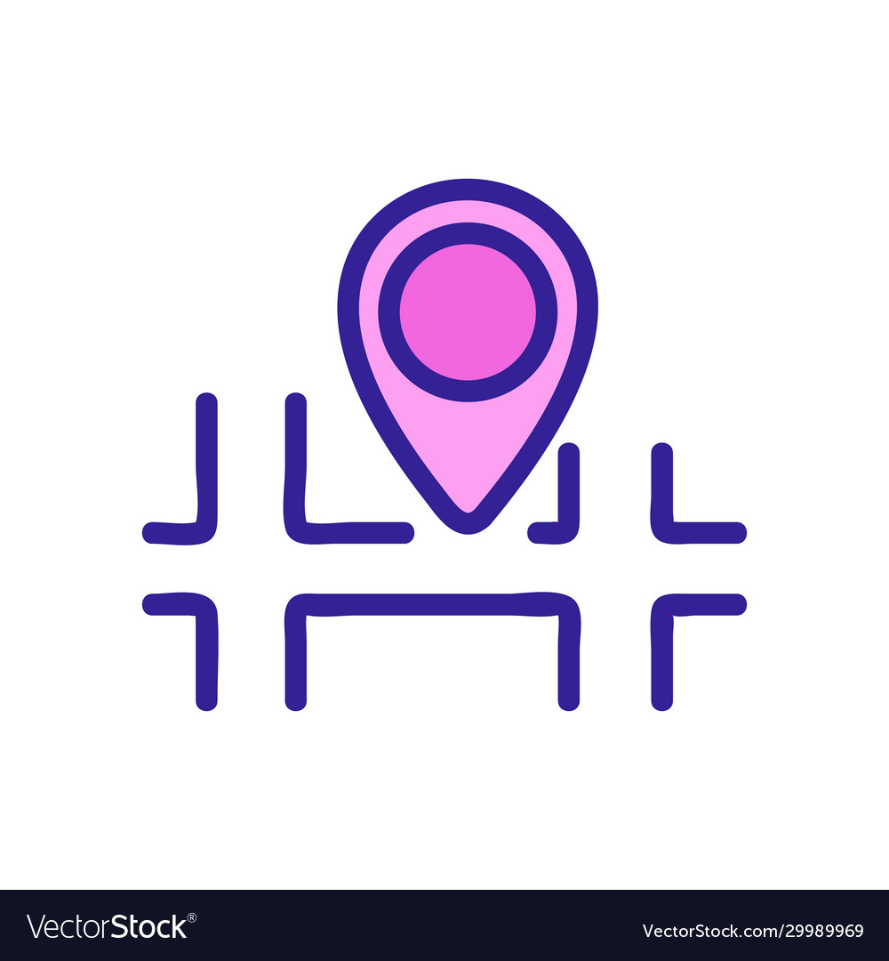 Marker pointer icon isolated contour