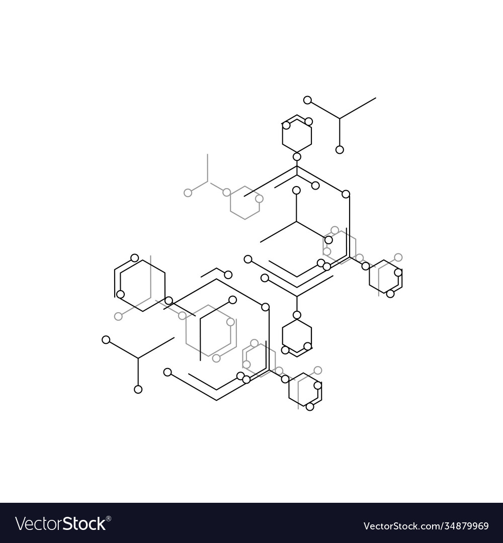 Molecular structure icon vector image Molecular structure icon