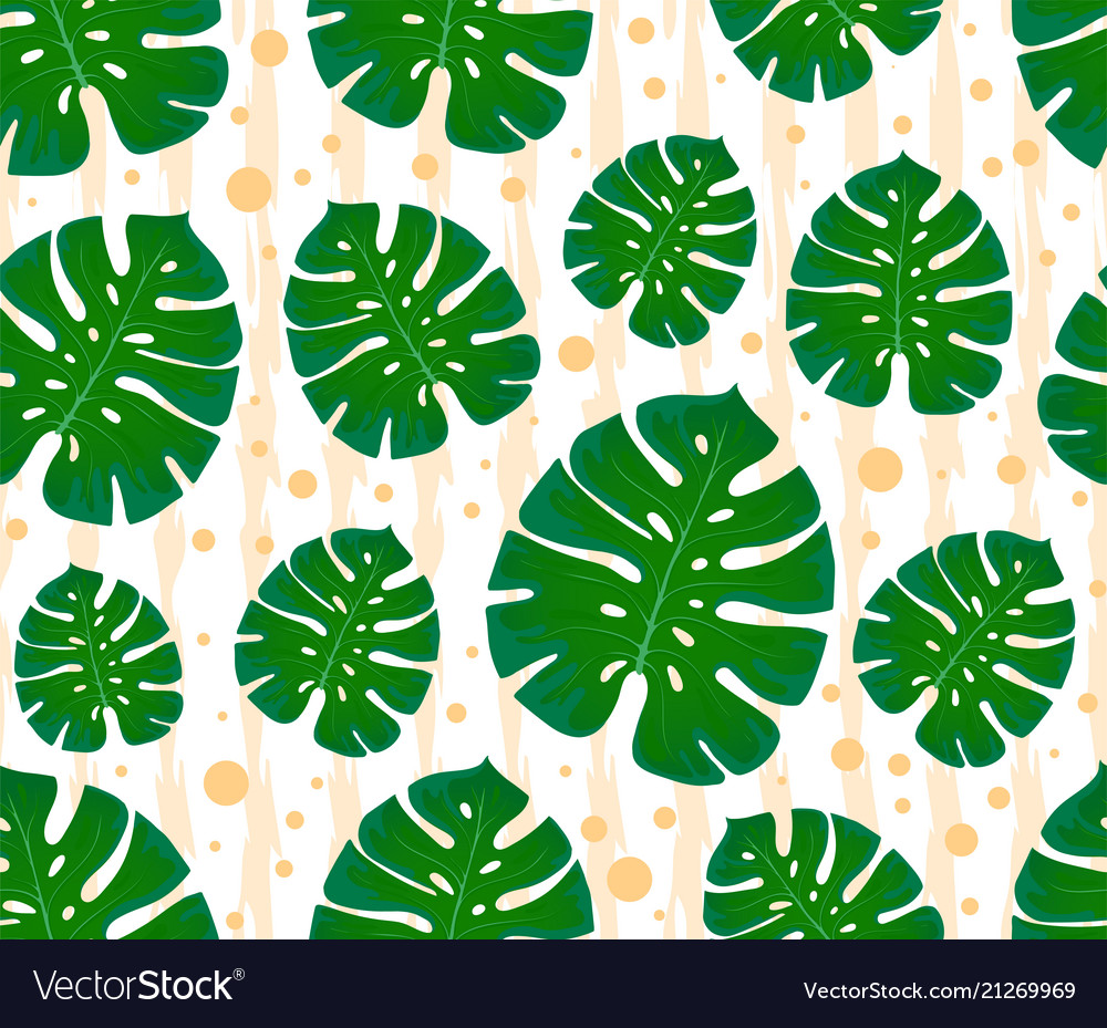 Monstera Leaf Seamless Pattern