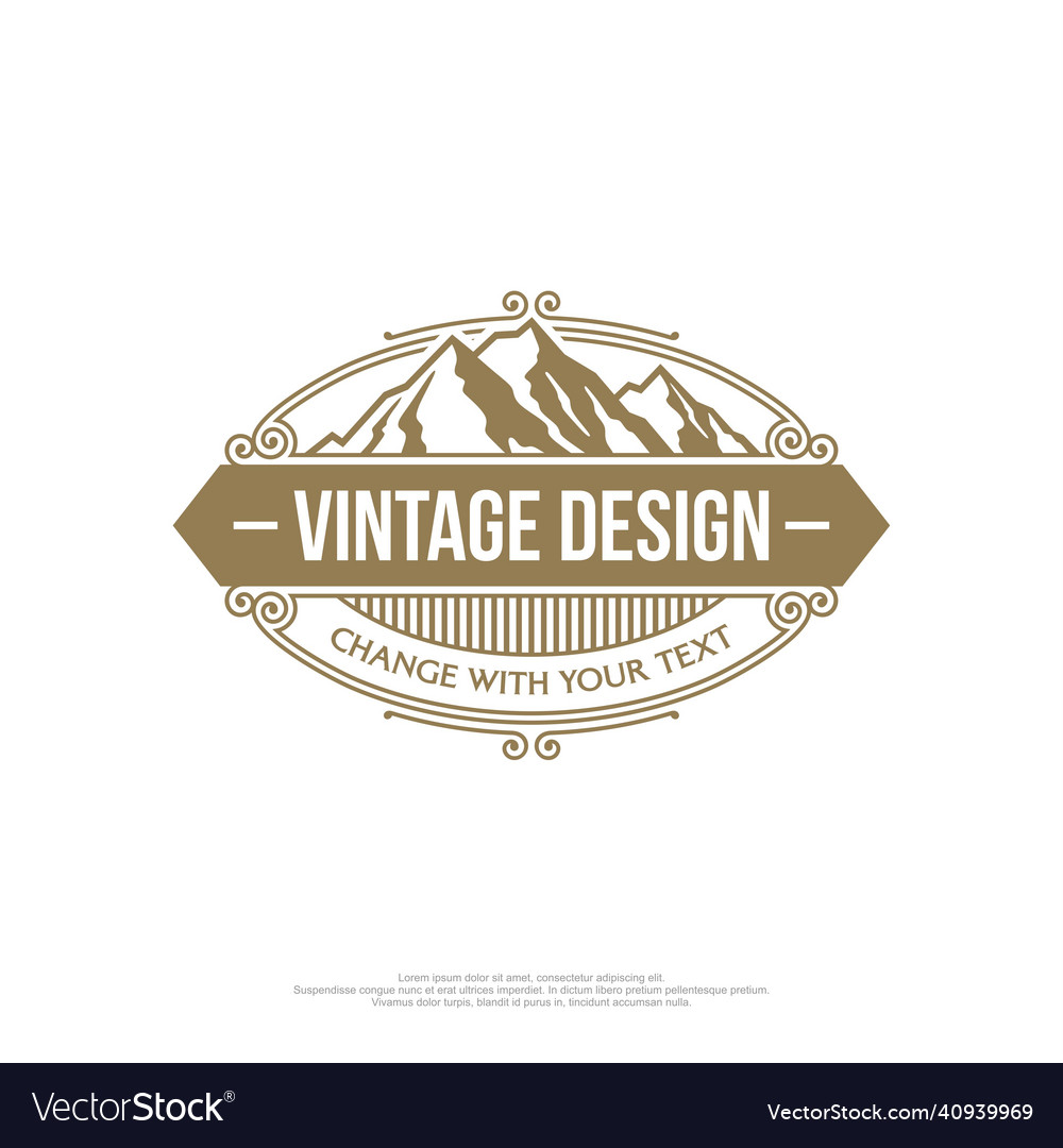 Mountain vintage logo design