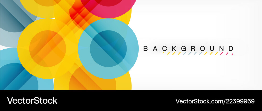 Overlapping circles design background Royalty Free Vector
