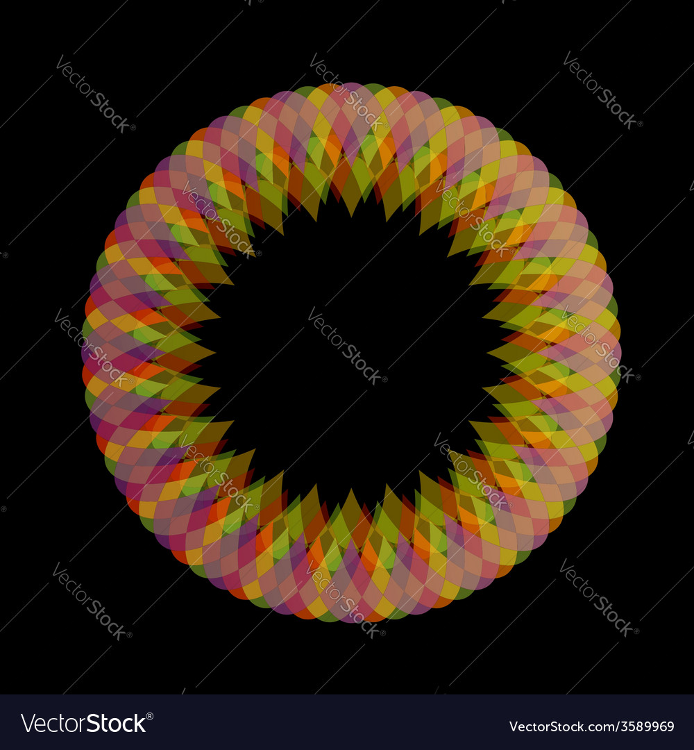 Rainbow colored floral design element or logo