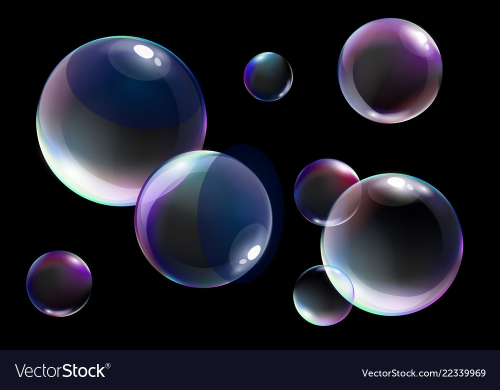 Bubble PNG. Collection of realistic soap bubbles. Bubbles are