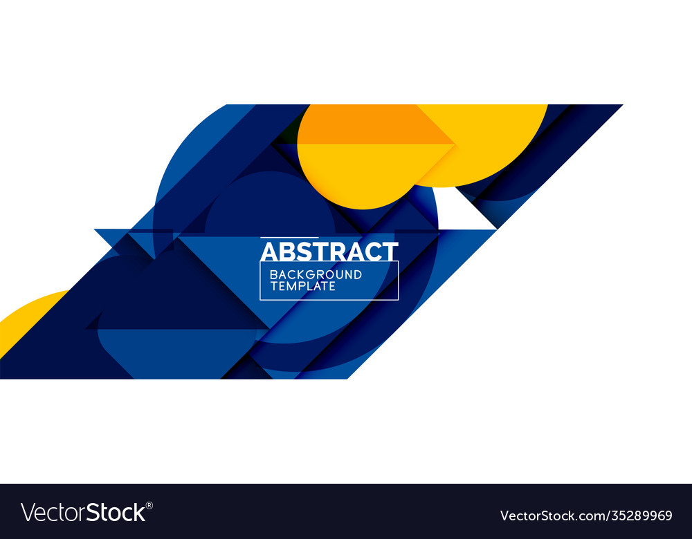 Simple circles and triangles abstract background