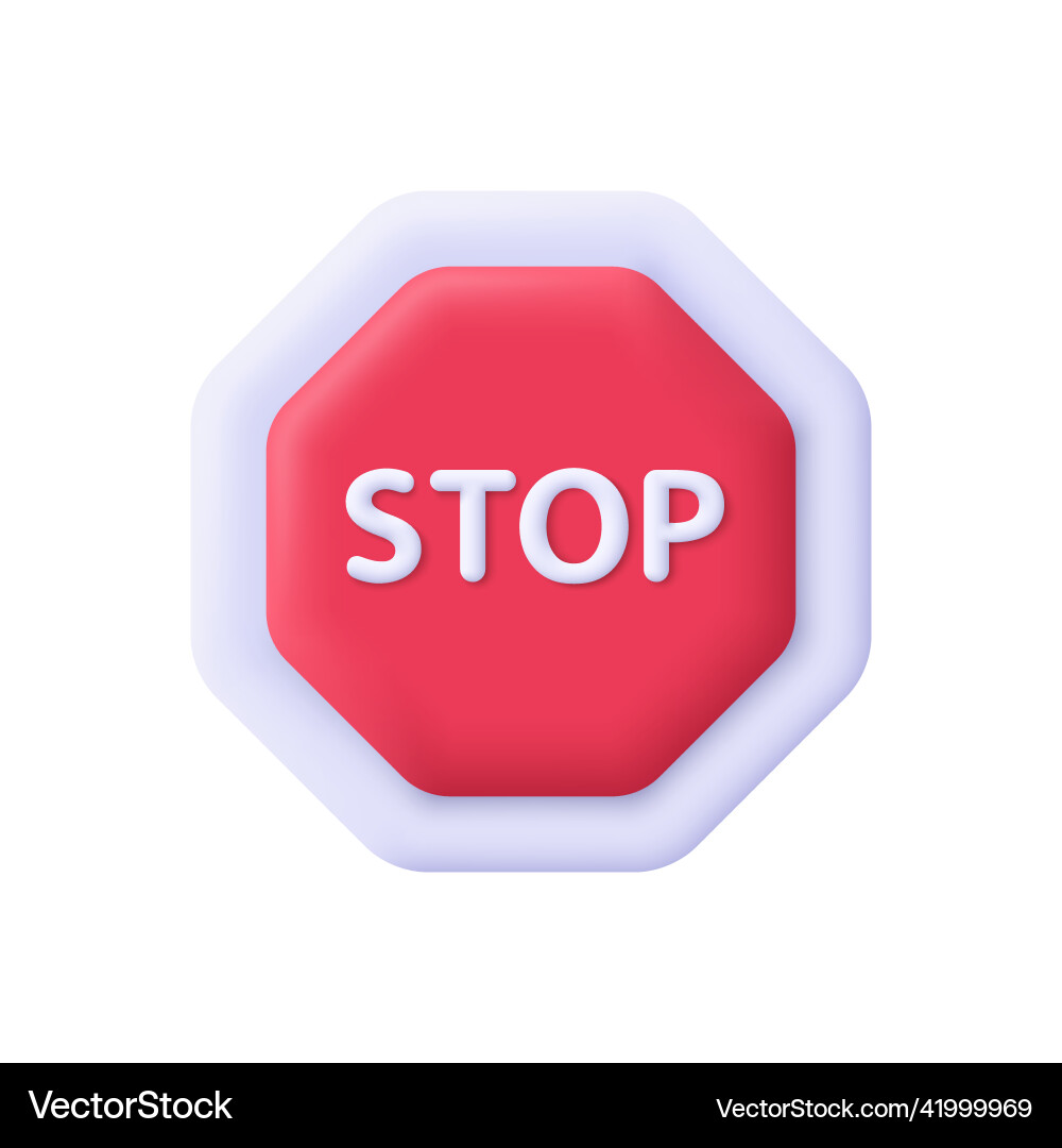 Stop traffic signtraffic regulatory warning Vector Image