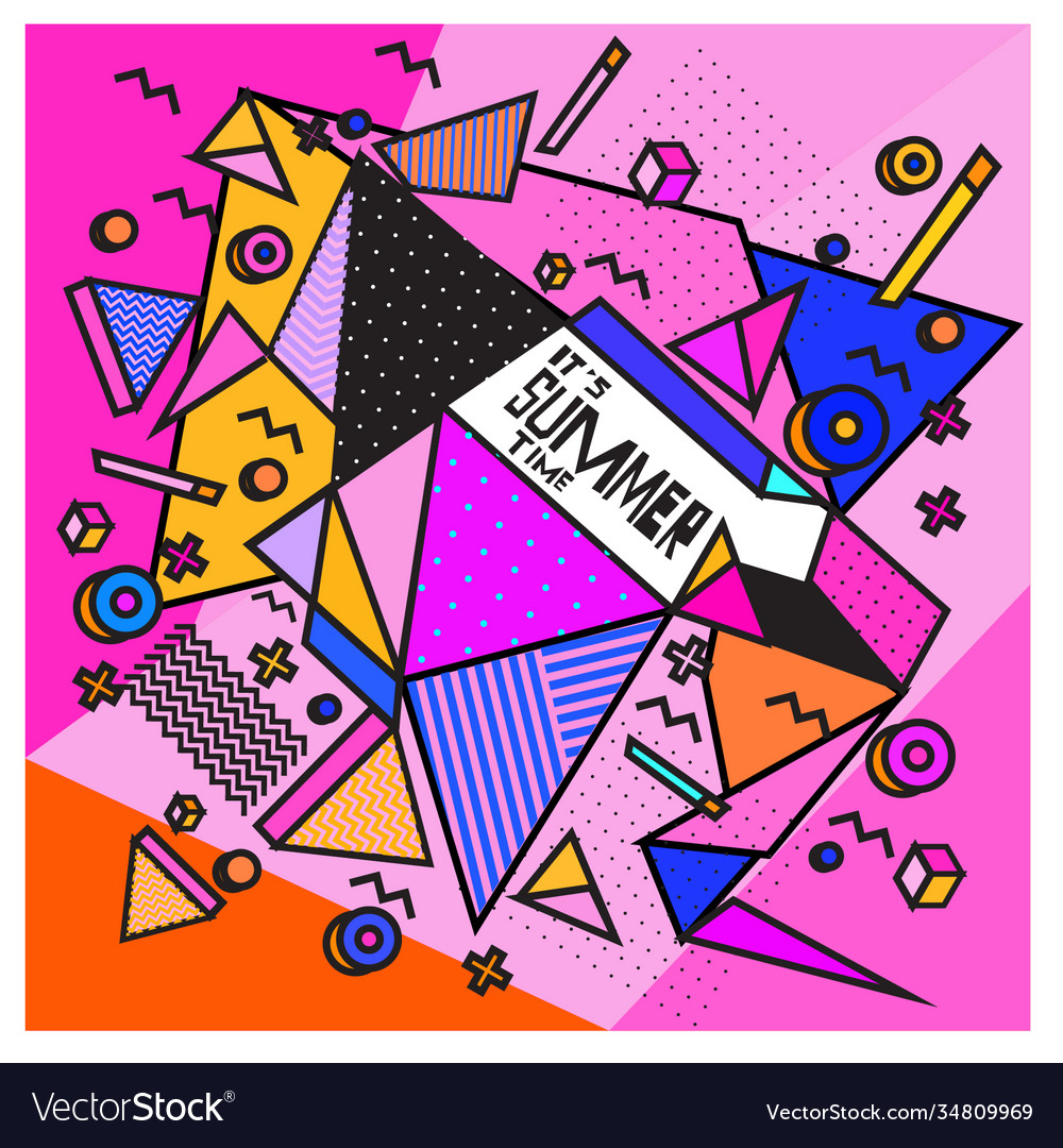 Triangle geometric forms for summer events