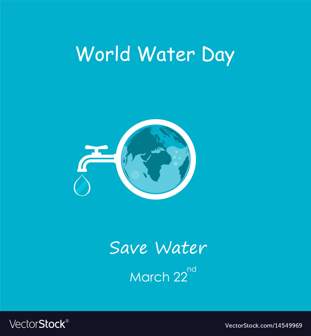 Water drop and tap icon with globe