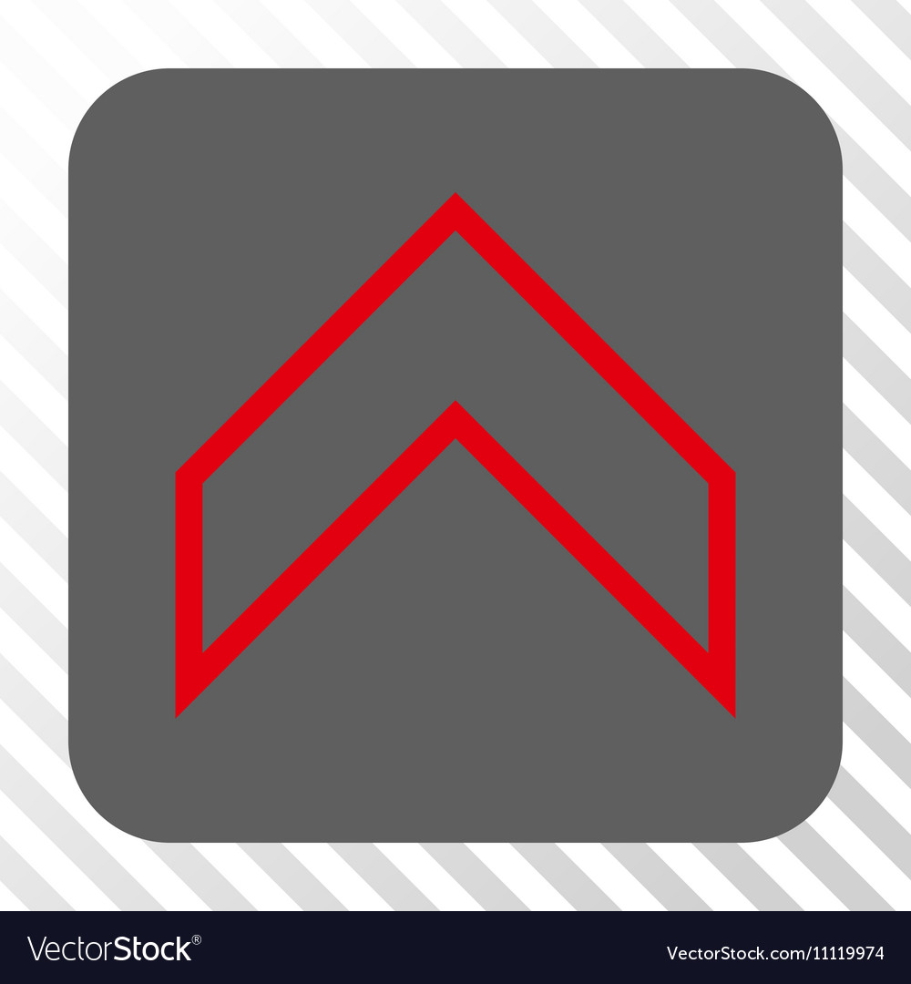 Arrowhead up rounded square button