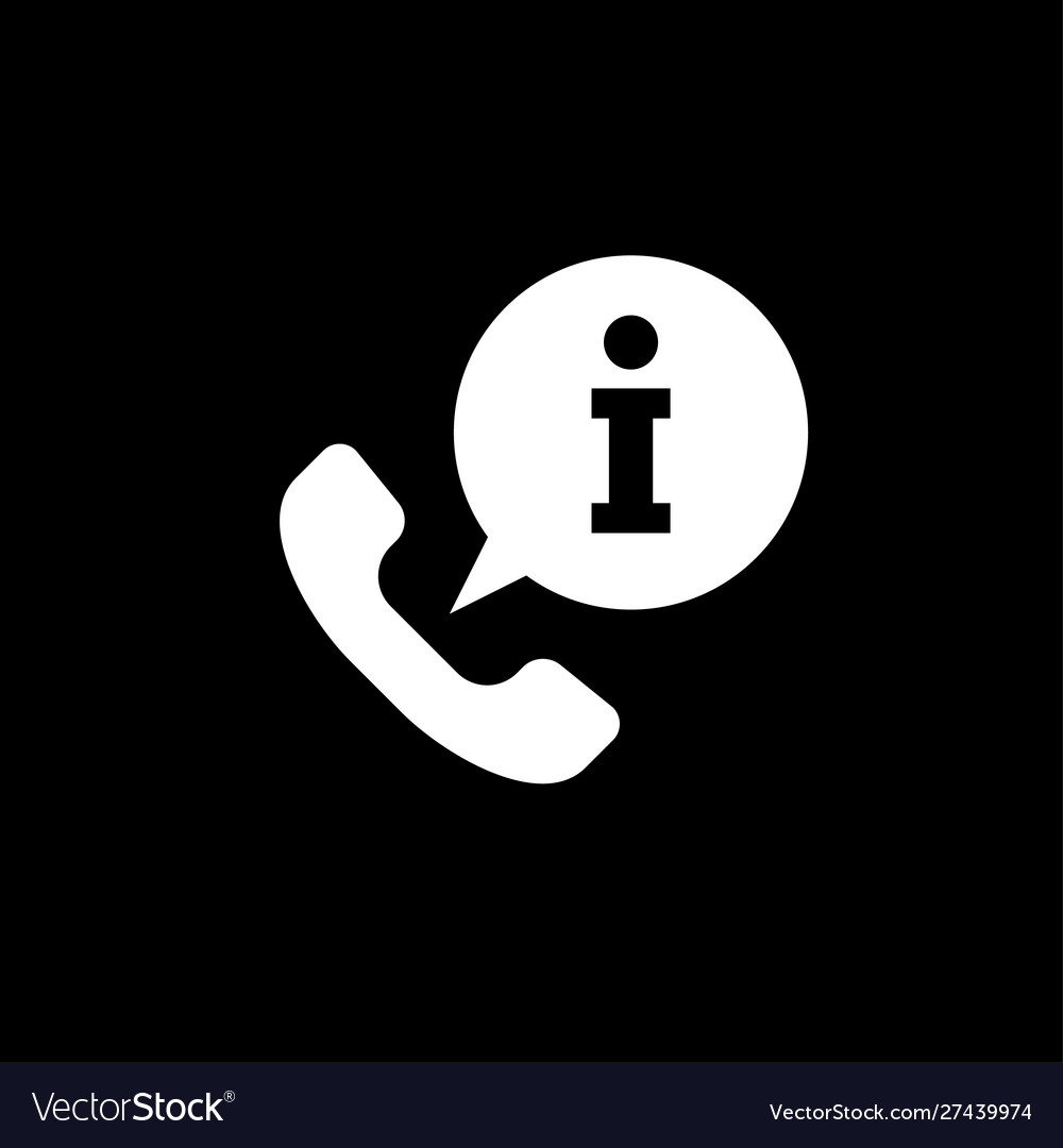 Call info icon isolated on background calling vector image Call info icon isolated on background calling
