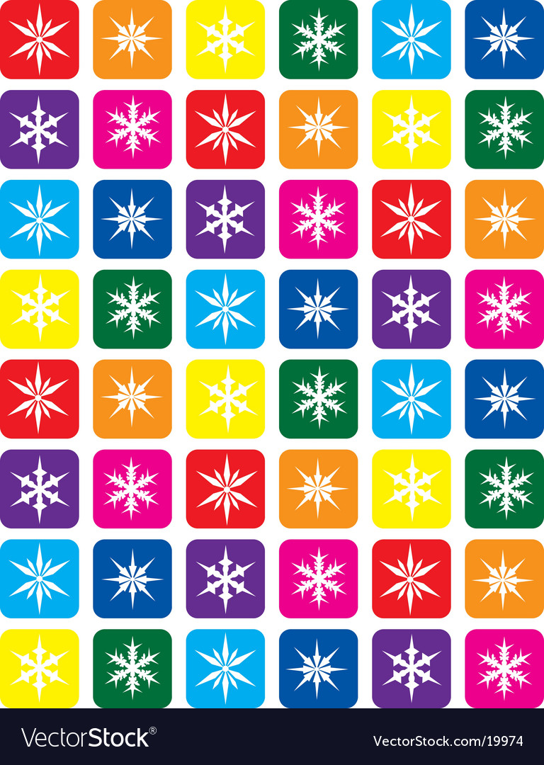 Color snowflake pattern background