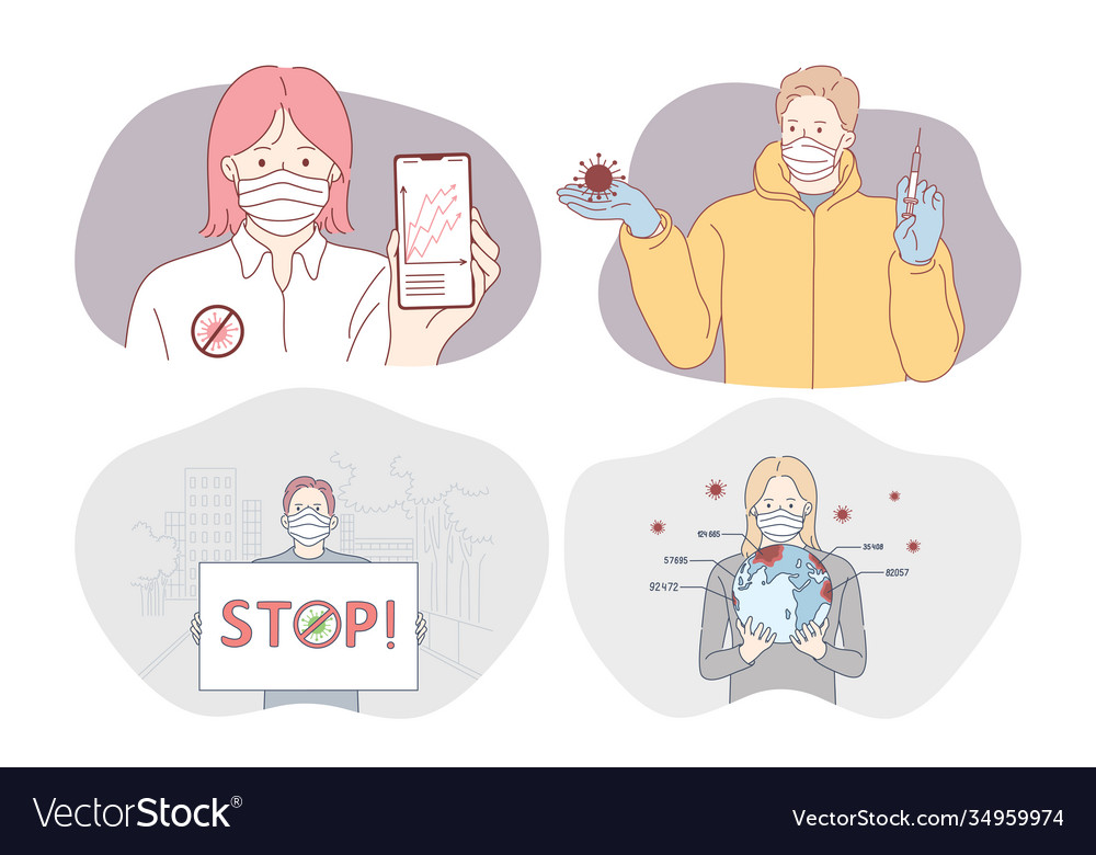 Danger or coronavirus infection protection Vector Image