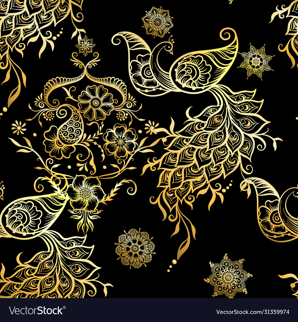 Eastern ethnic style mehendi traditional indian vector image Eastern ethnic style mehendi traditional indian