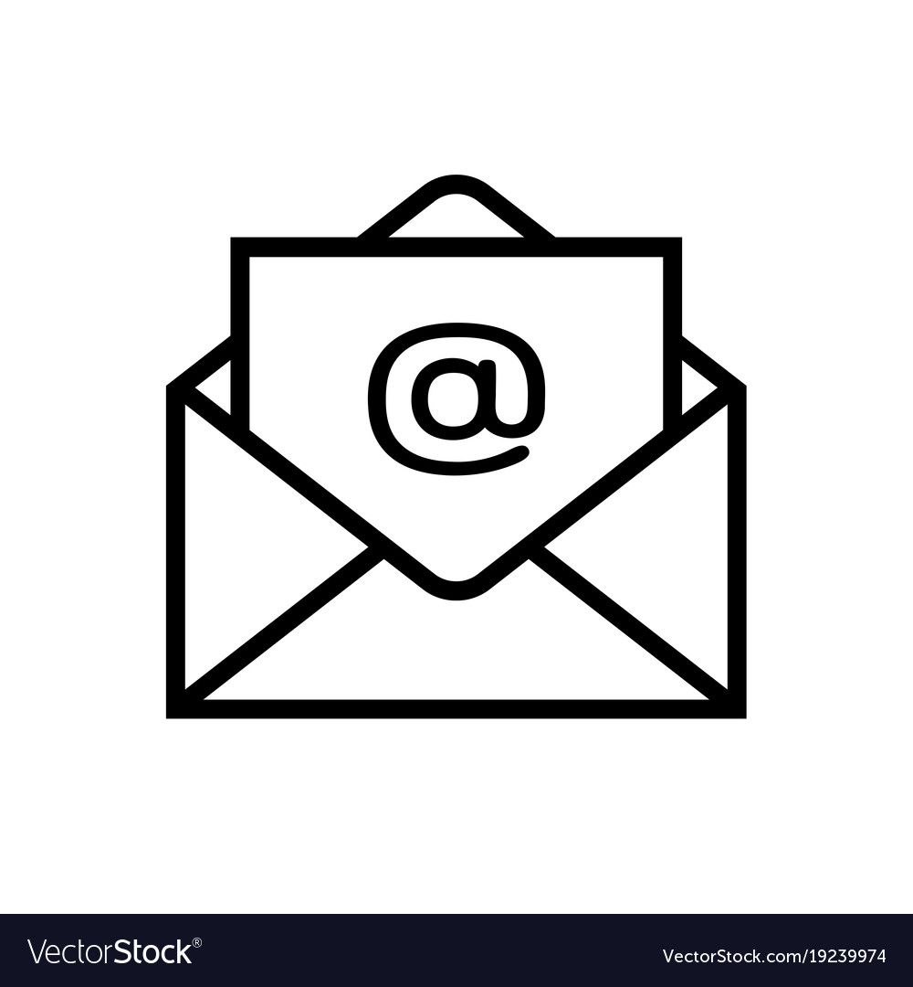 Email icon isolated on white background Royalty Free Vector