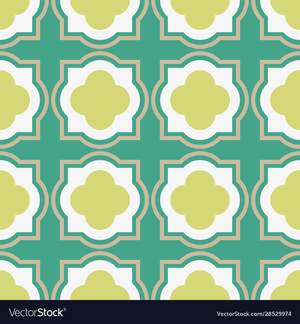 Geometric abstract pattern with sqare quatrefoils Vector Image Geometric abstract pattern with sqare quatrefoils