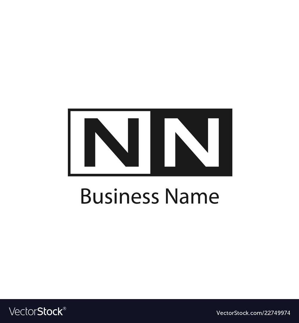 Initial letter nn logo template design Royalty Free Vector