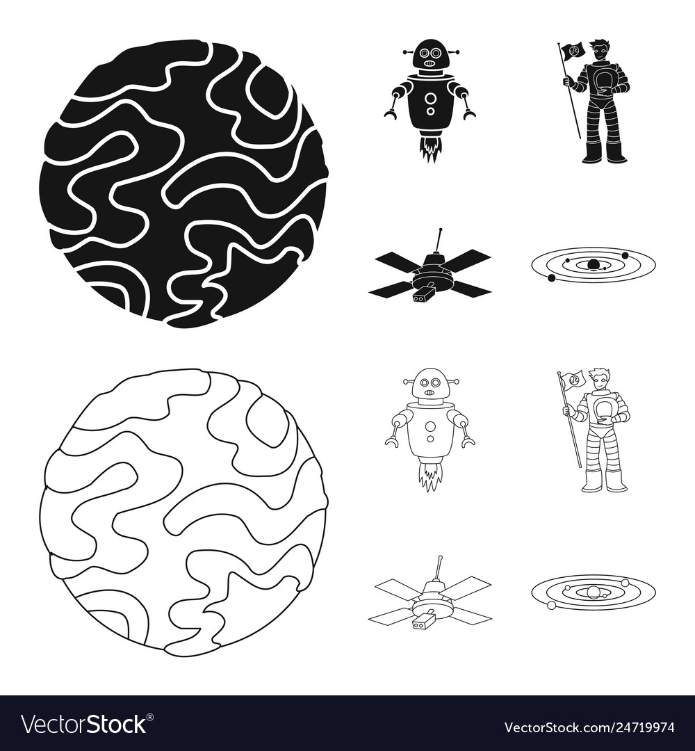 Isolated object of astronomy and technology symbol