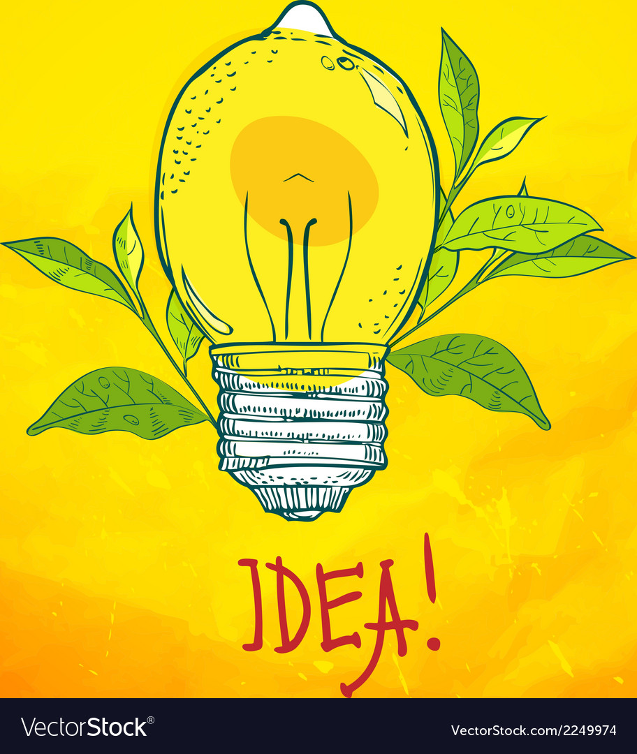 Lamp in the form of lemon idea