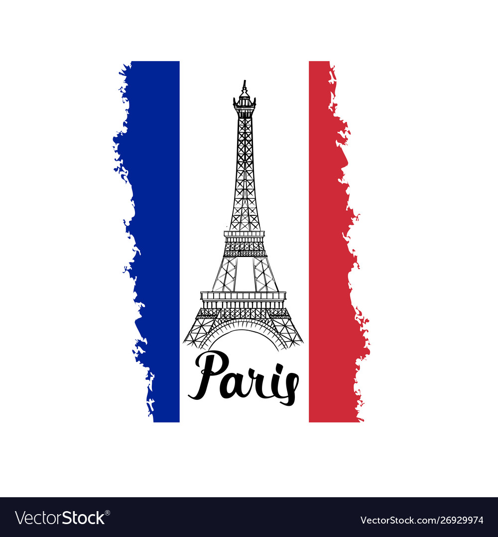 Premium Vector  Flat vector of the iconic eiffel tower in a