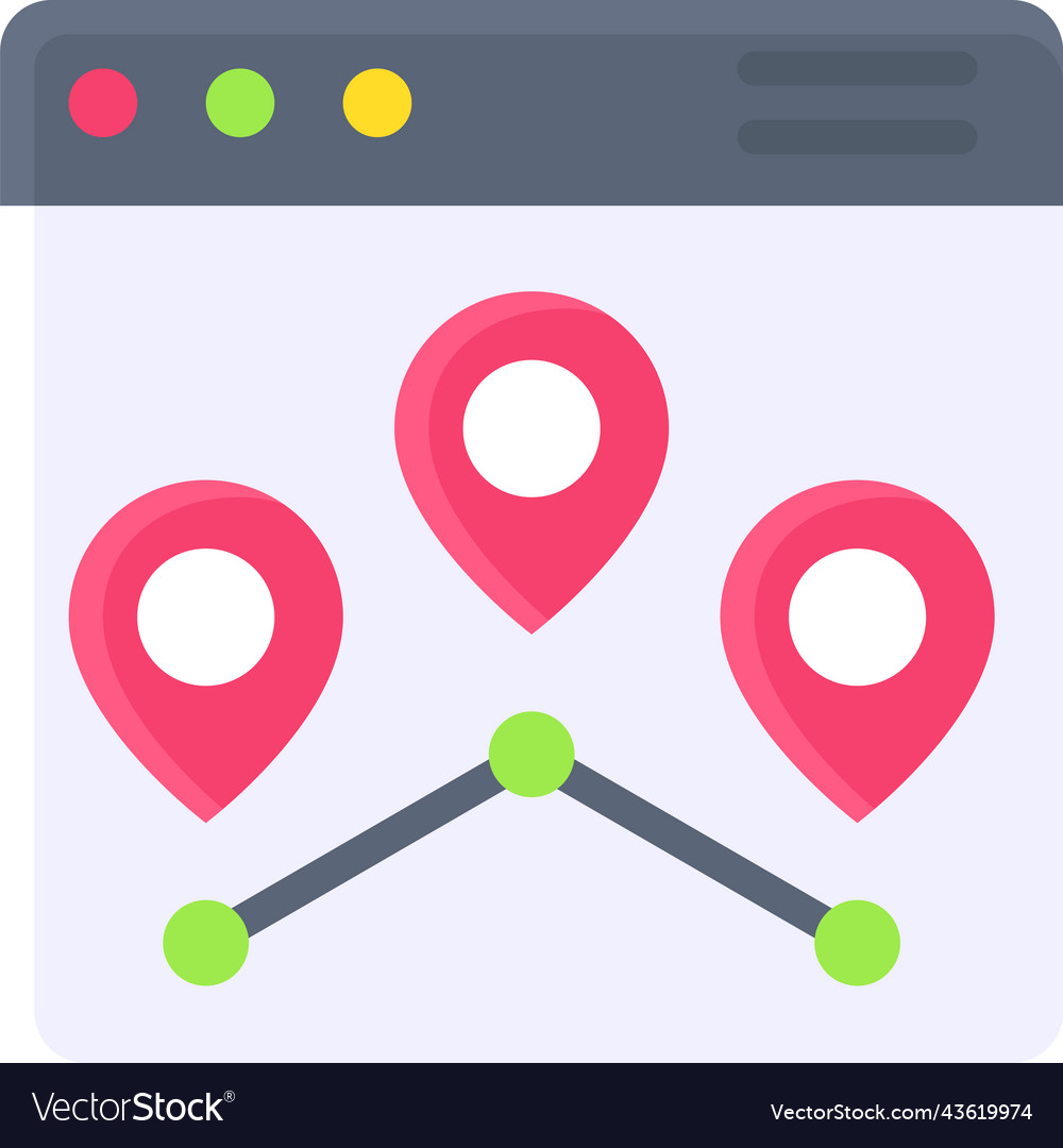 Map pins icon location and navigation
