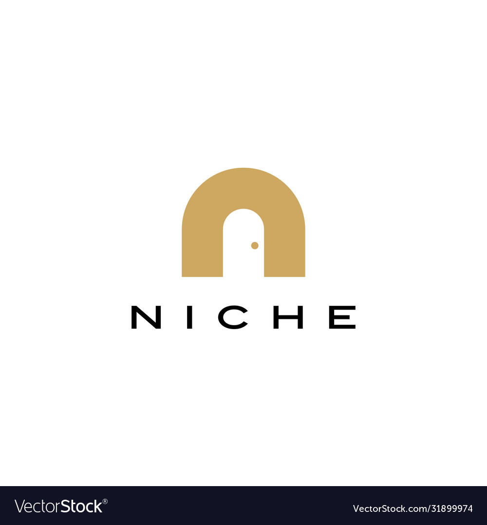 Niche door window shape logo icon