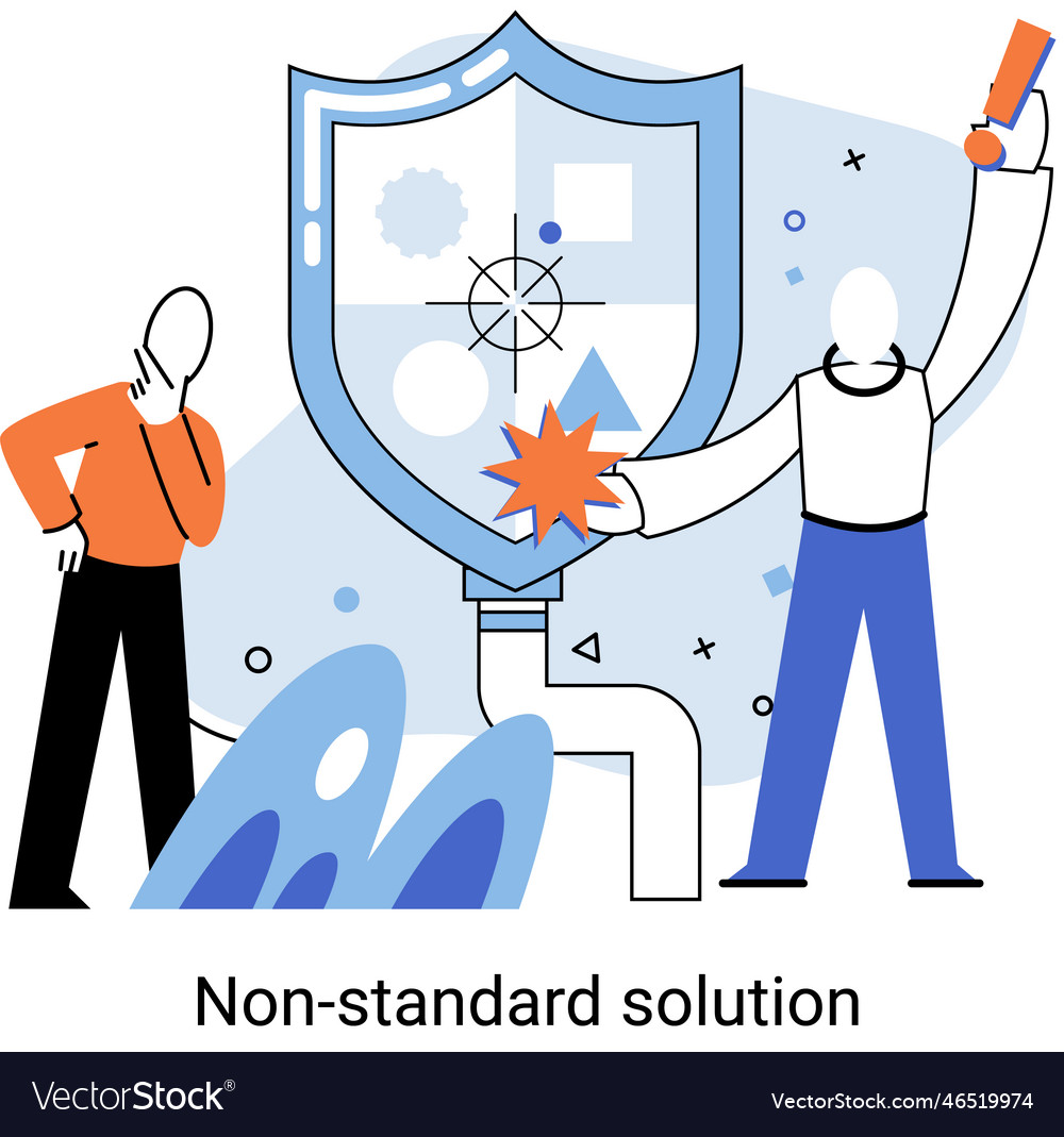 Non standart solution finding decisionss problem Vector Image Non standart solution finding decisionss problem