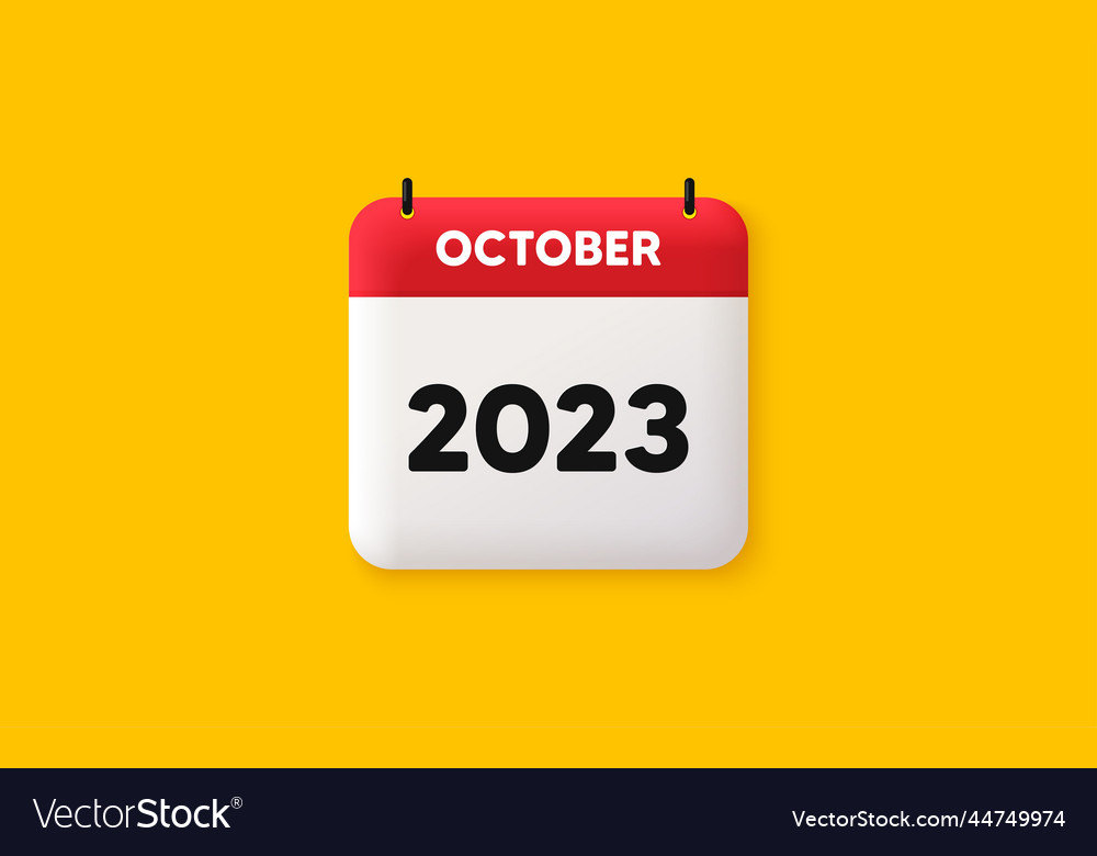 October month icon event schedule oct date