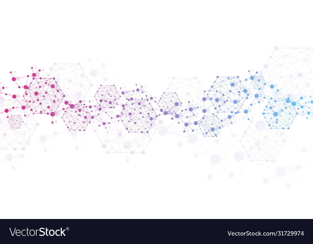 Science network pattern connecting lines and dots