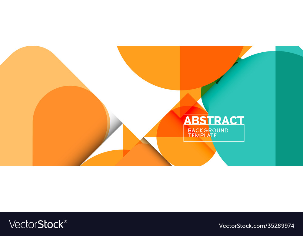 Simple circles and triangles abstract background vector image Simple circles and triangles abstract background