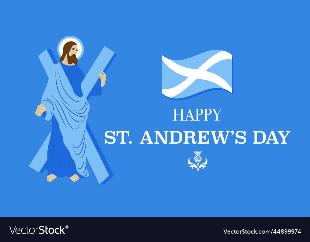 St andrews day national holiday in scotland Vector Image