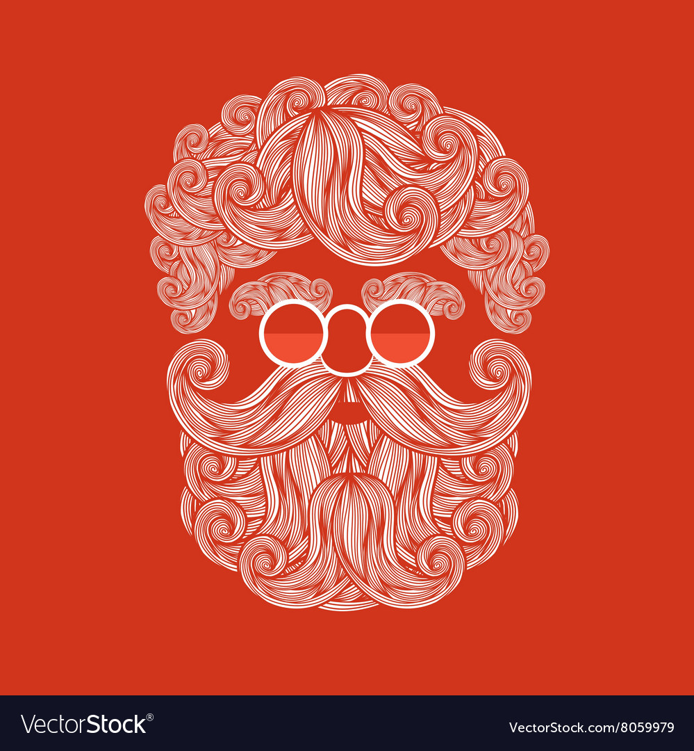 Beard and mustache of santa claus