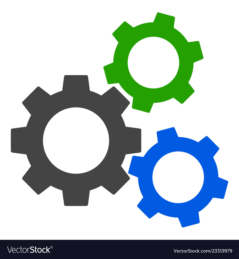 Cogwheels icon vector image Cogwheels icon