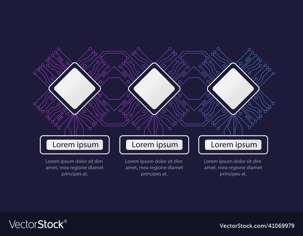 Computer system infographic chart design template vector image Computer system infographic chart design template