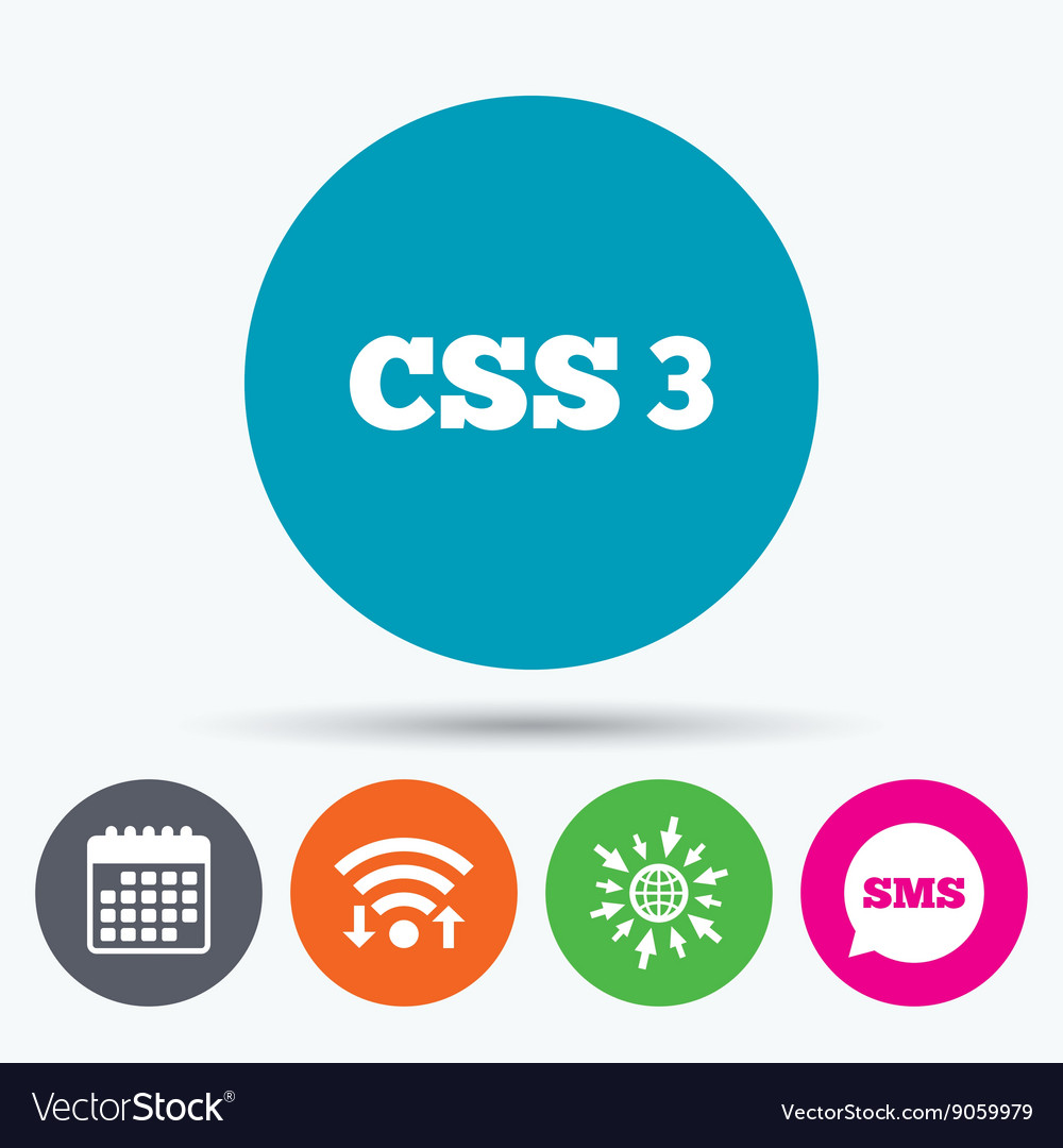 Css3 sign icon cascading style sheets symbol