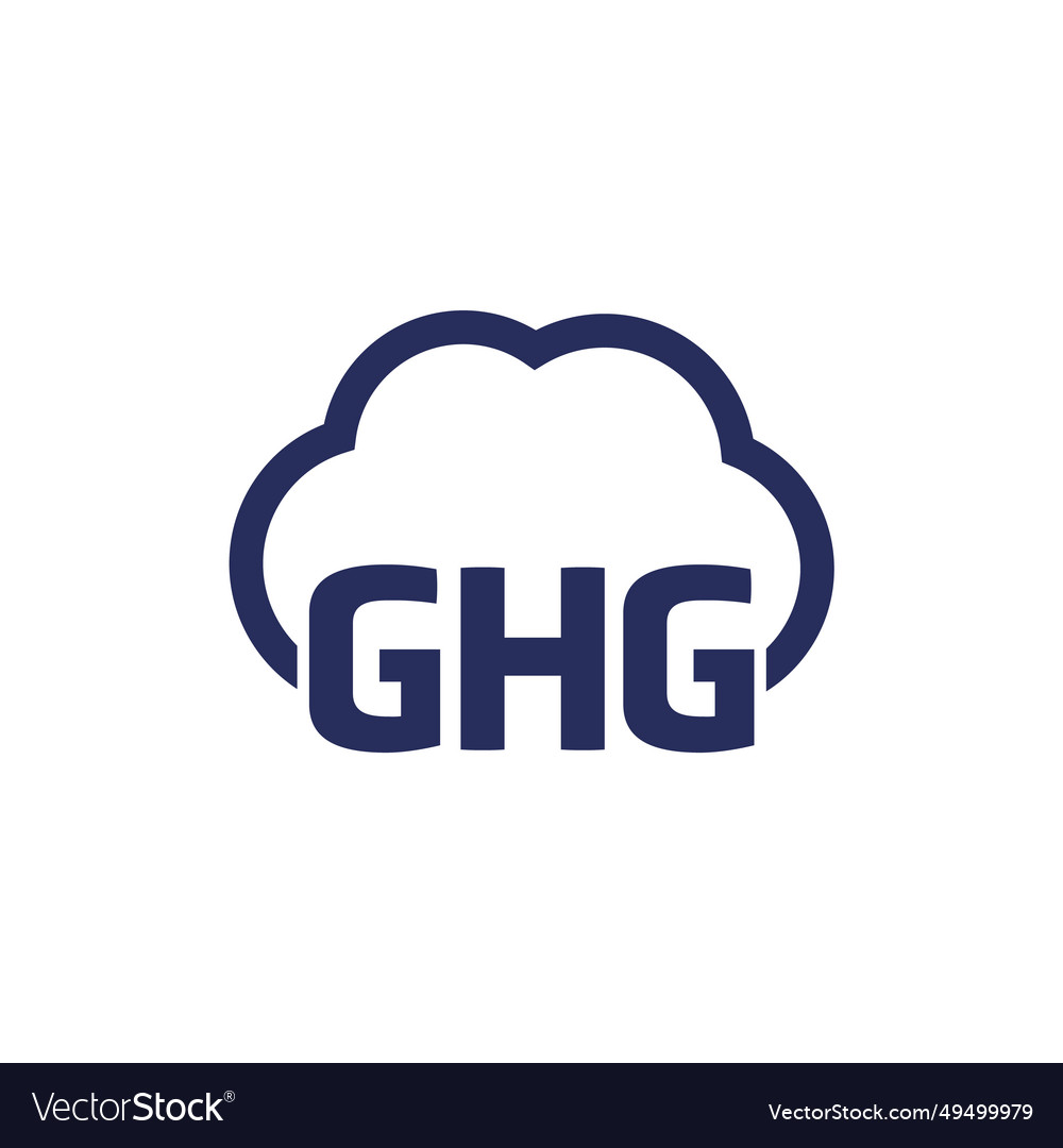 Ghg icon greenhouse gas emissions Royalty Free Vector Image