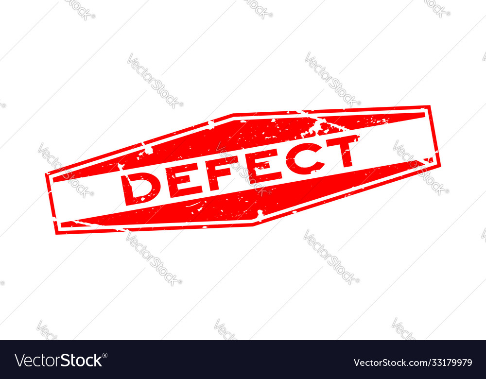 Grunge Red Defect Word Hexagon Rubber Seal Stamp Vector Image 4049