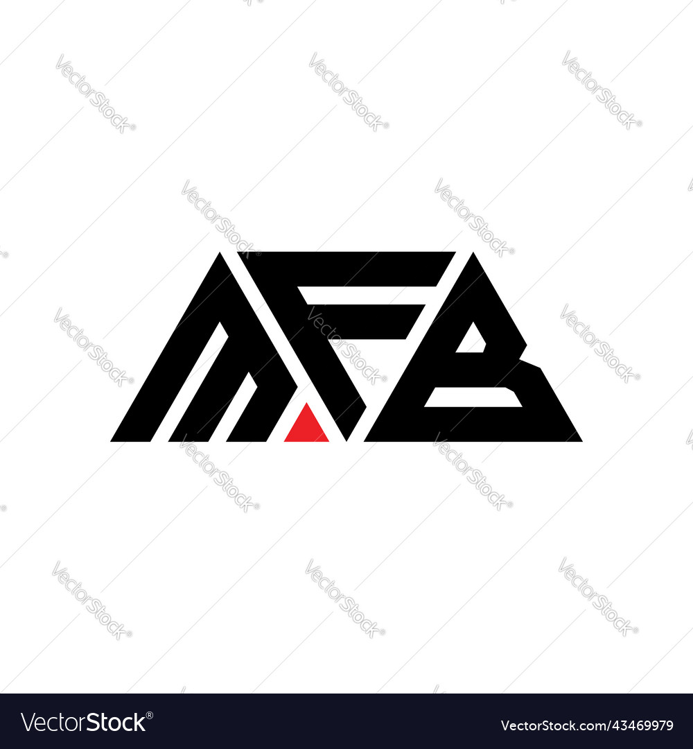 Mfb triangle letter logo design