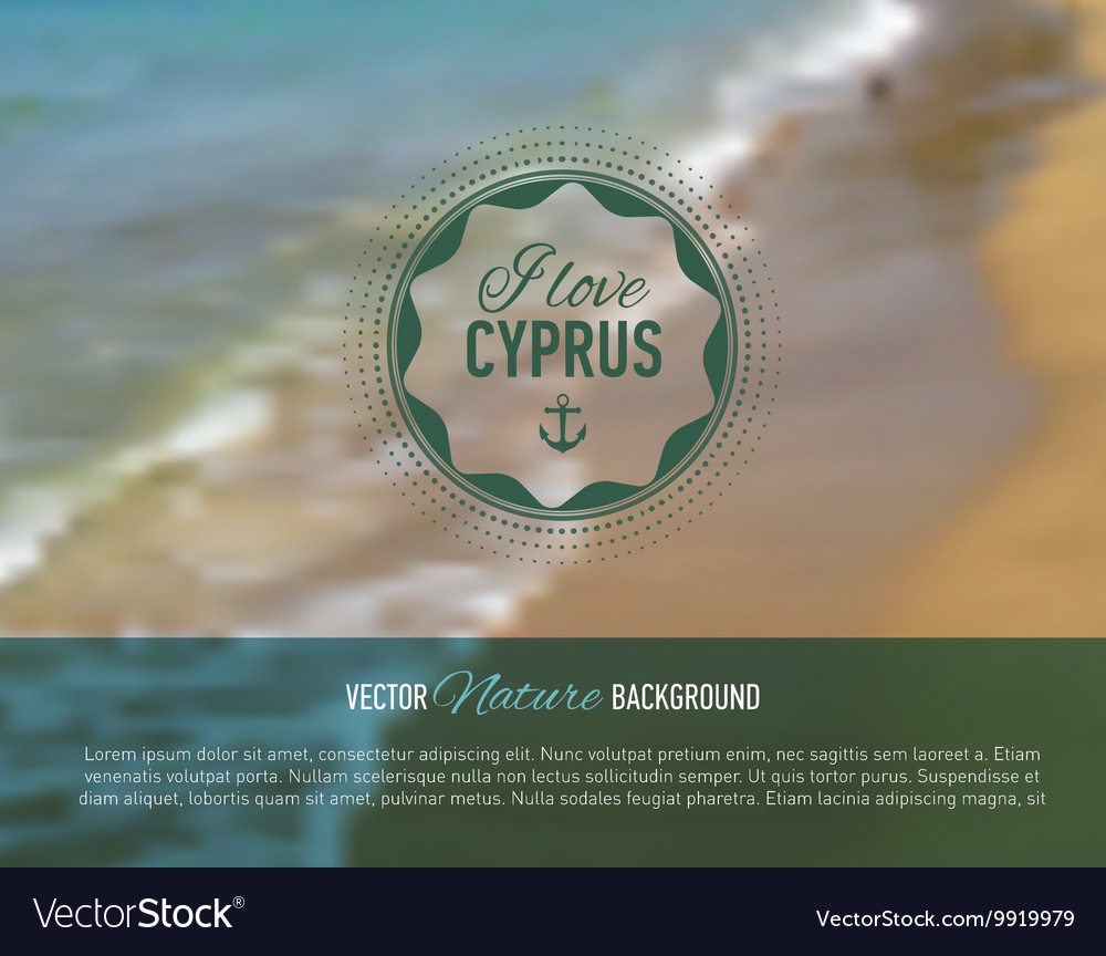 Nature seaside blurred background with design text