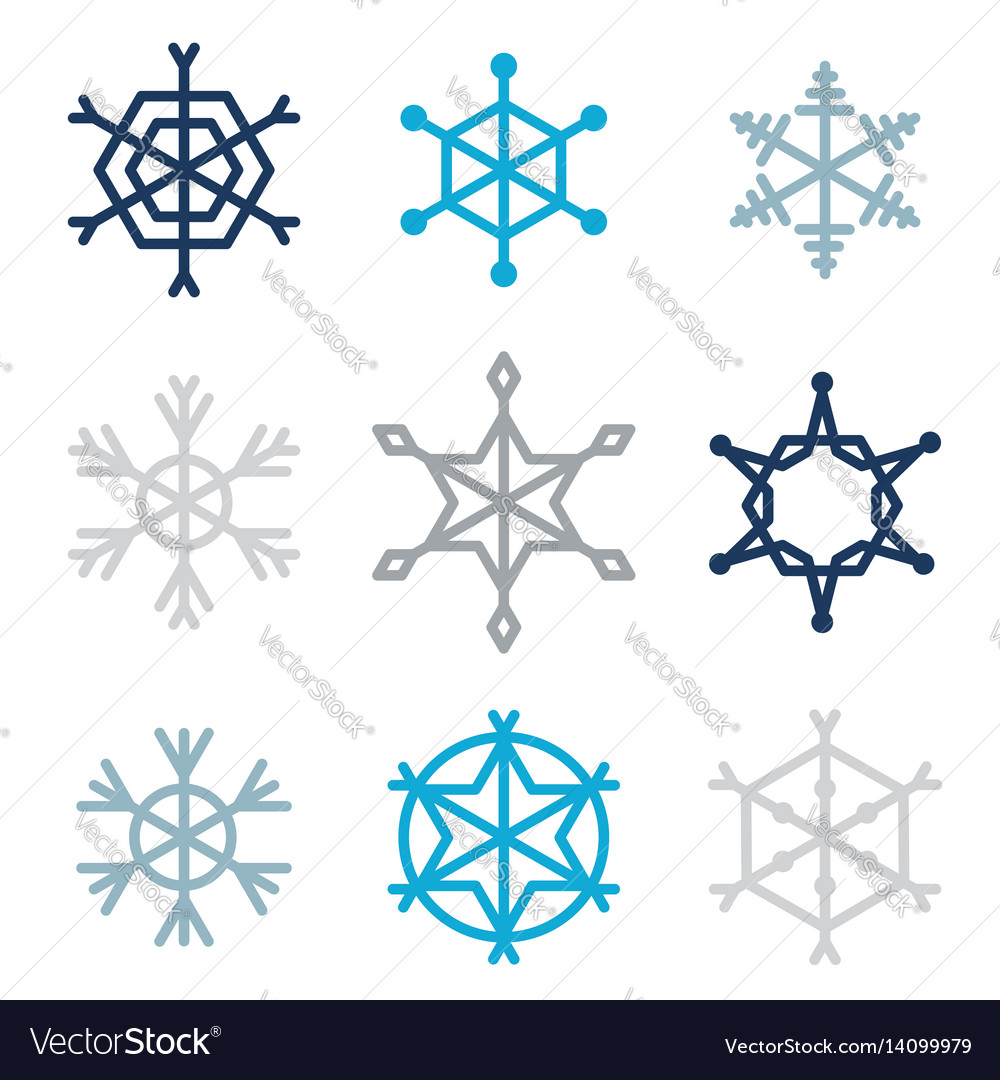 Nine Delicate Snowflake Set