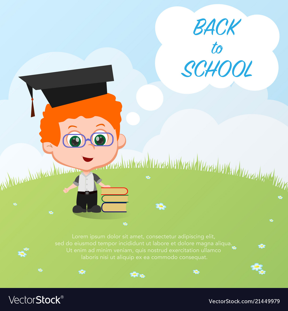Pupil school background vector image Pupil school background