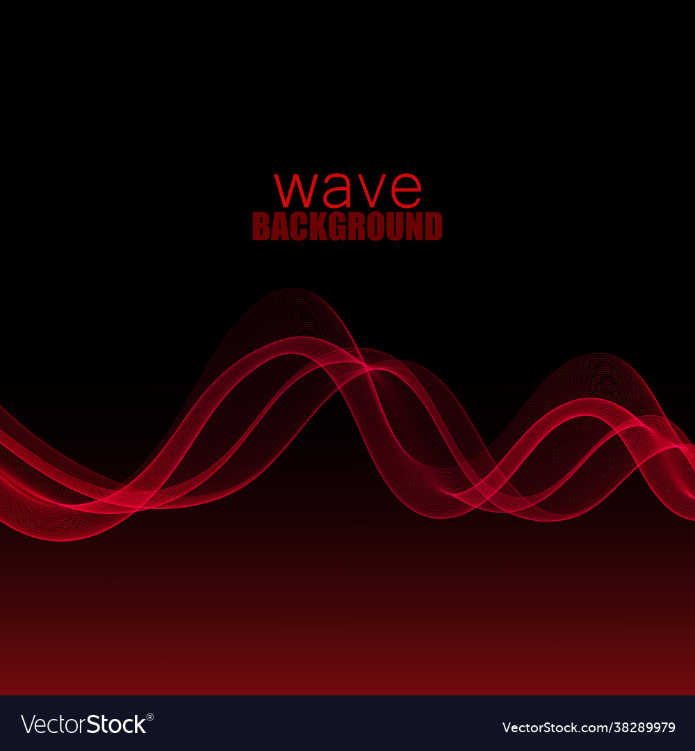 Red Smooth Wave Stream Abstract Background