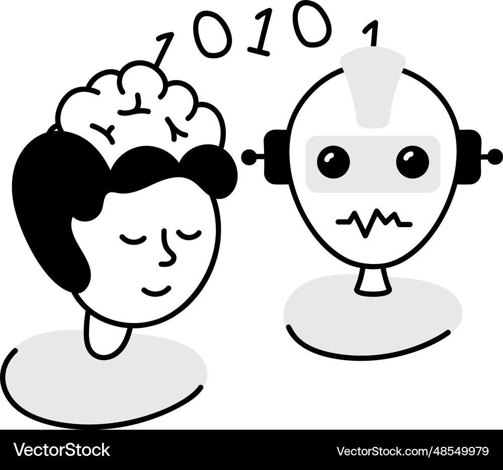 Robot developer Royalty Free Vector Image - VectorStock