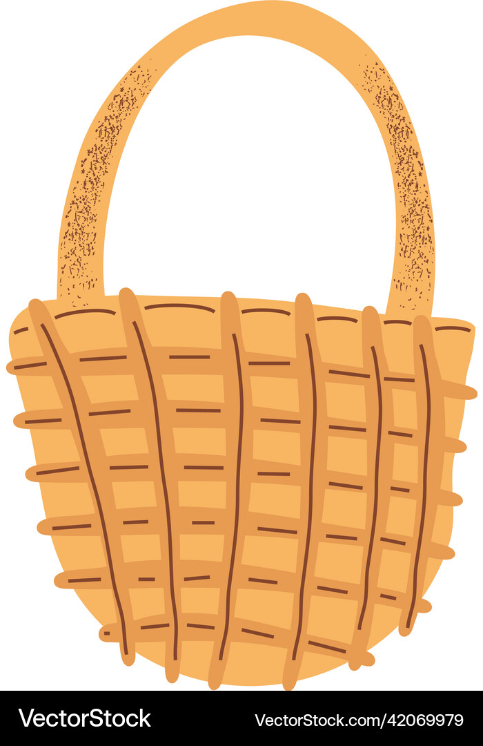 Rustic basket icon Royalty Free Vector Image - VectorStock