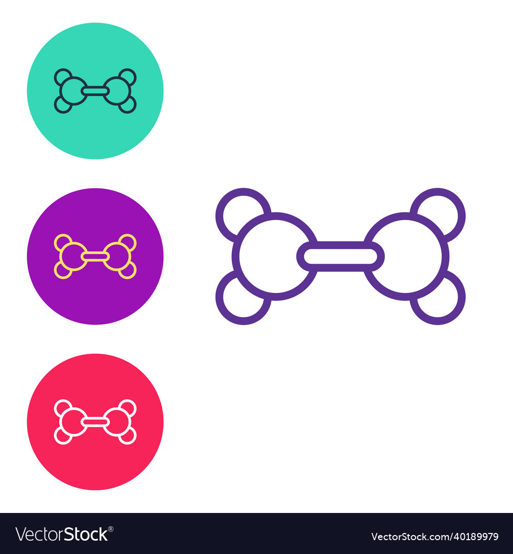 Set Linie Molekül Ikone isoliert auf weiß vector image Set Linie Molekül Ikone isoliert auf weiß